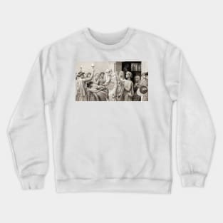 It Was the Custom Then to Bring Away the Bride From Home by Will Hicock Low Crewneck Sweatshirt